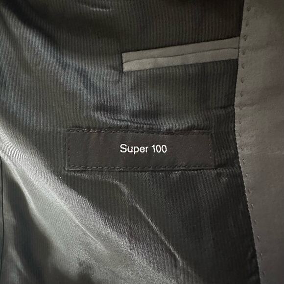 Hugo Boss Super 100 Blazer Coat Jacket Super‎ 100 Gray Men's Size 42R - Picture 8 of 10